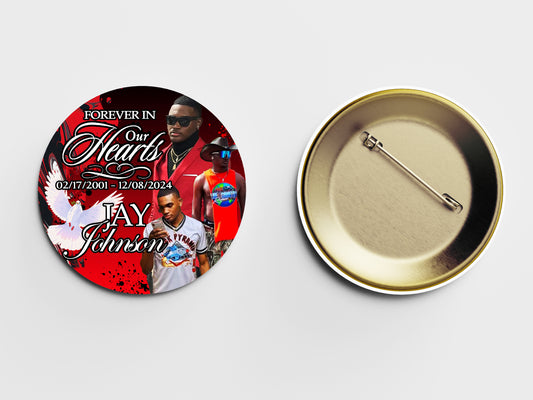 Forever in Our Hearts Memorial Button Design (2)