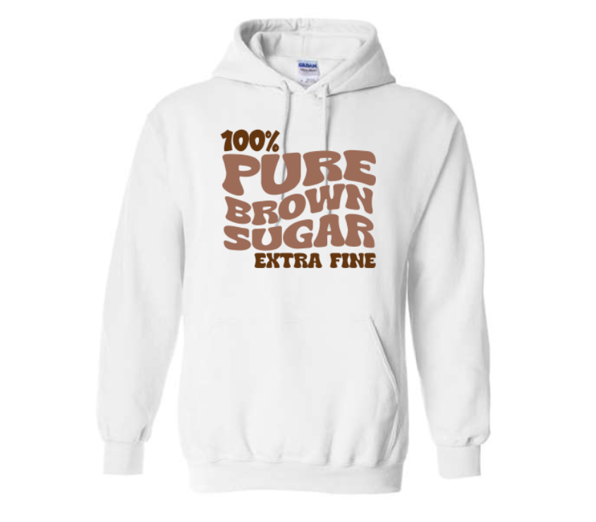 Pure Brown Sugar_Extra Fine White Hoodie