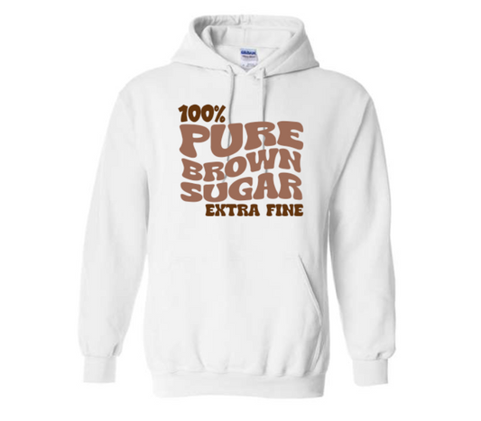 Pure Brown Sugar_Extra Fine White Hoodie