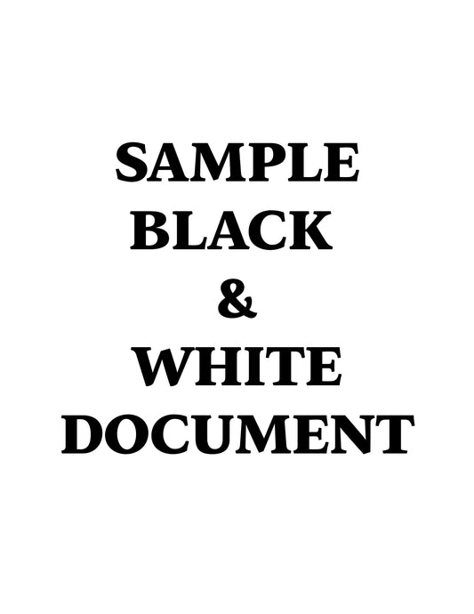 Black & White Print