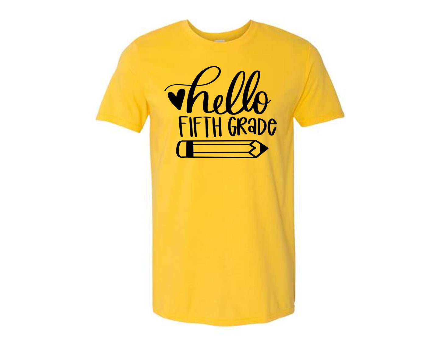 Yellow Hello Pre-school to 5th Grade Shirt