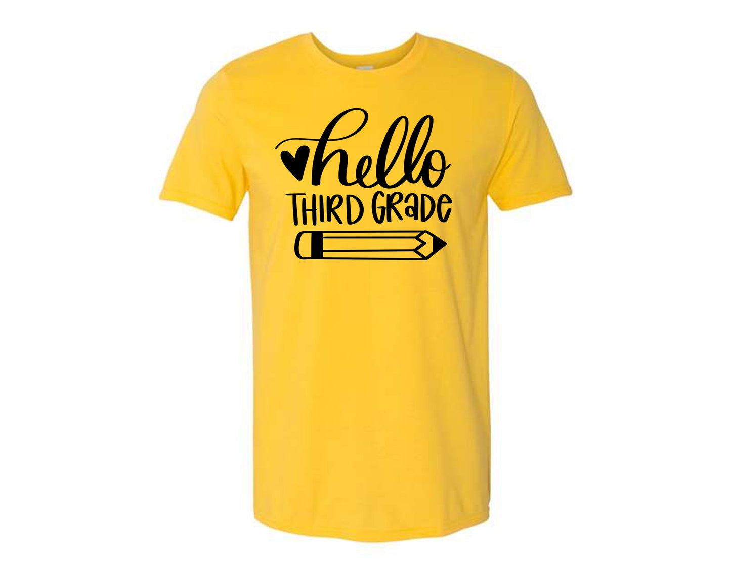 Yellow Hello Pre-school to 5th Grade Shirt