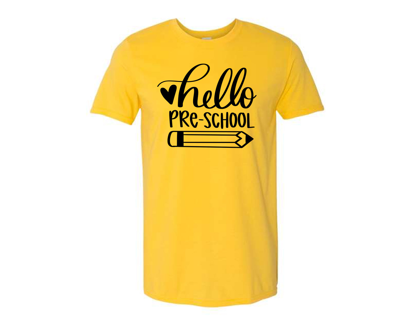 Yellow Hello Pre-school to 5th Grade Shirt