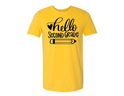 Yellow Hello Pre-school to 5th Grade Shirt