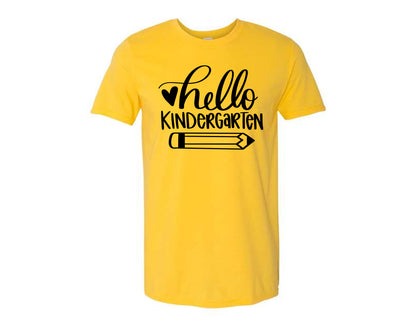 Yellow Hello Pre-school to 5th Grade Shirt