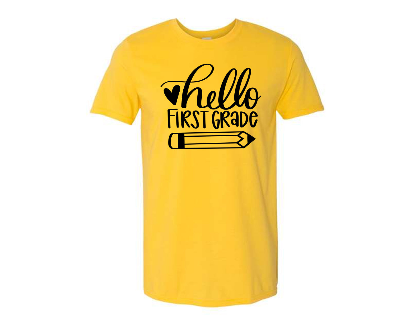 Yellow Hello Pre-school to 5th Grade Shirt