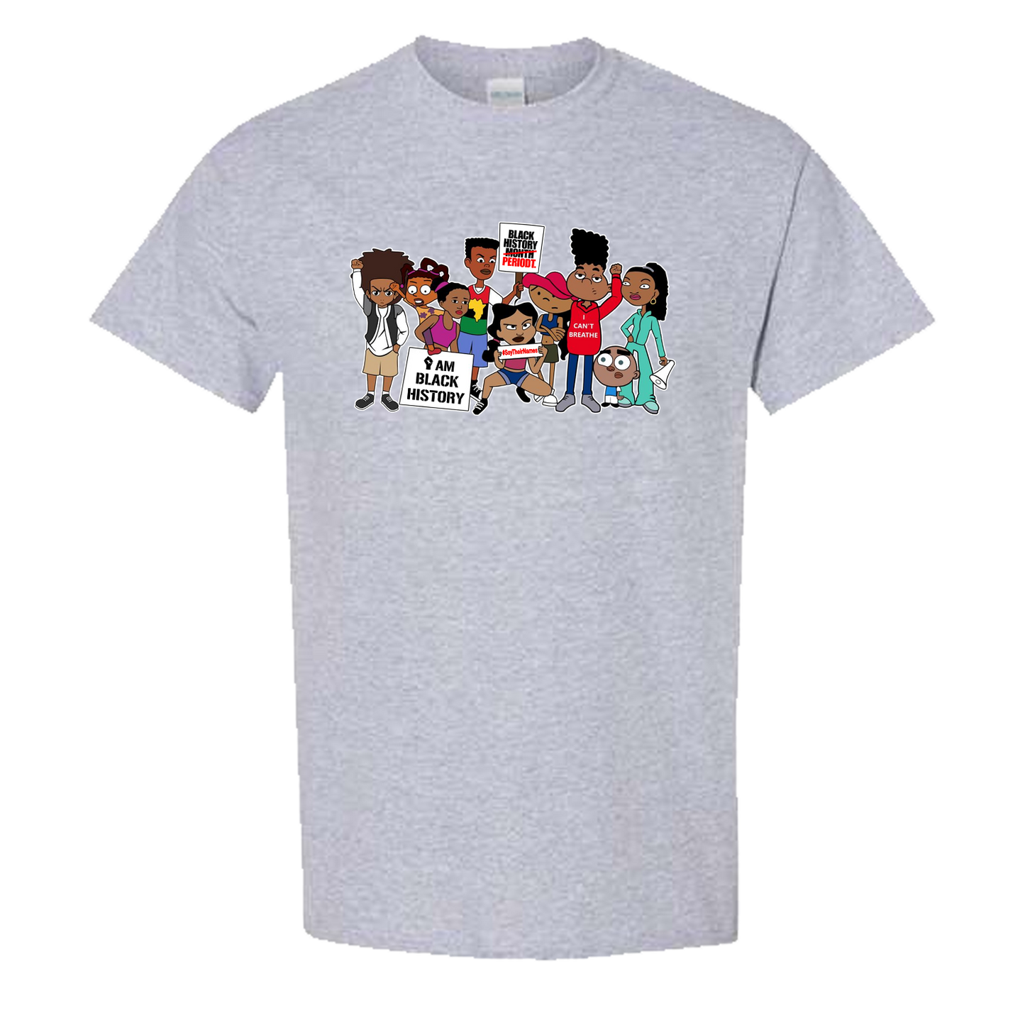 Black History Month Cartoon Short Sleeve Shirt